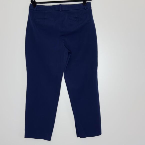 J. Crew 2023 Kallie Straight Leg Ankle Pant Navy Blue Women's Size 12 - Picture 7 of 8